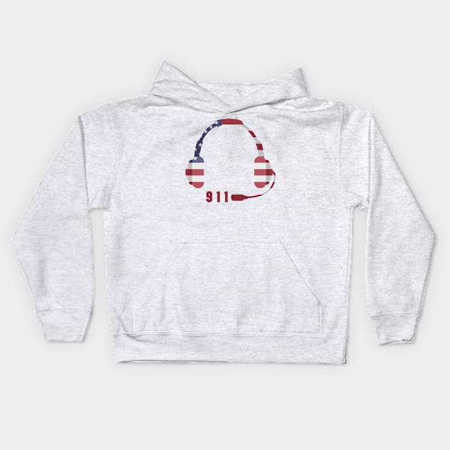 911 Dispatcher Kids Hoodie by copacoba